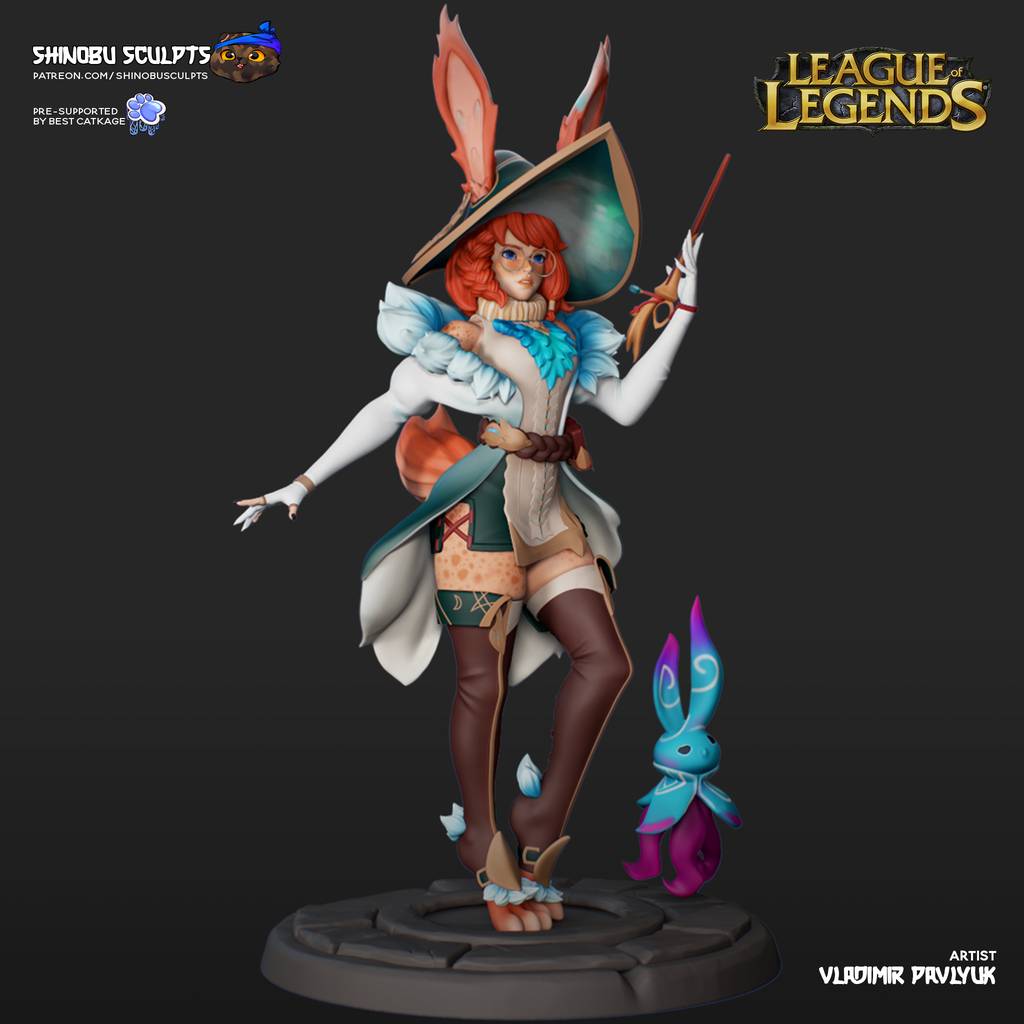P站图纸印象馆 Shinobu Sculpts 英雄联盟 奥罗拉 Shinobu Sculpts 英雄联盟 奥罗拉