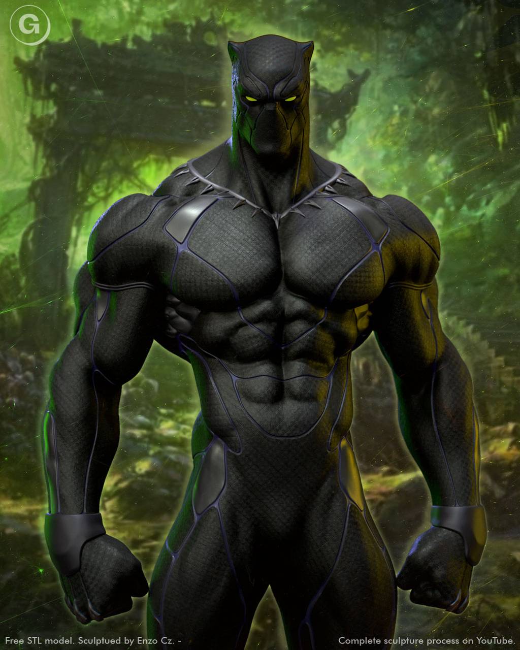 P站图纸印象馆 漫威 黑豹 漫威 黑豹