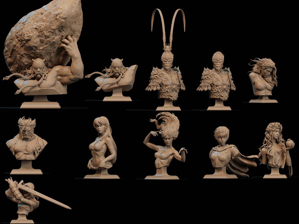 P站图纸印象馆 CA3D 24年12月半身像合集 CA3D 24年12月半身像合集