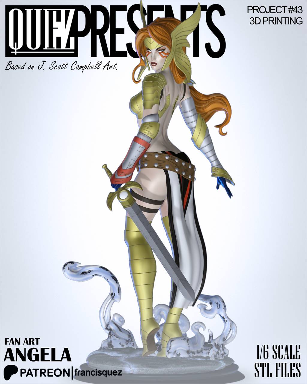 P站图纸印象馆 Francis Quez 漫威 安吉拉 Francis Quez 漫威 安吉拉