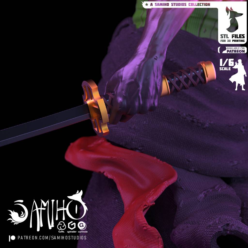 P站图纸印象馆 Samiho 海贼王 罗罗诺亚·索隆 Samiho 海贼王 罗罗诺亚·索隆