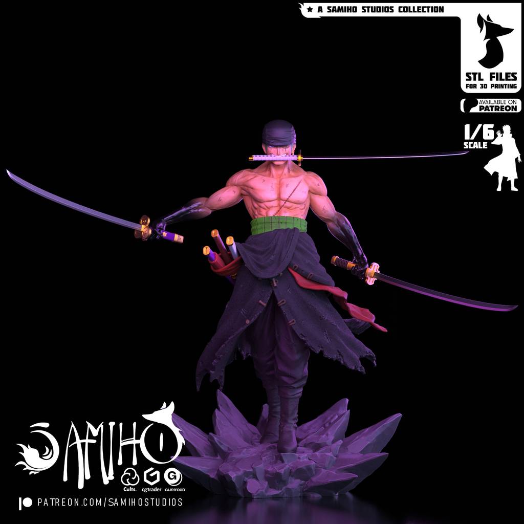 P站图纸印象馆 Samiho 海贼王 罗罗诺亚·索隆 Samiho 海贼王 罗罗诺亚·索隆