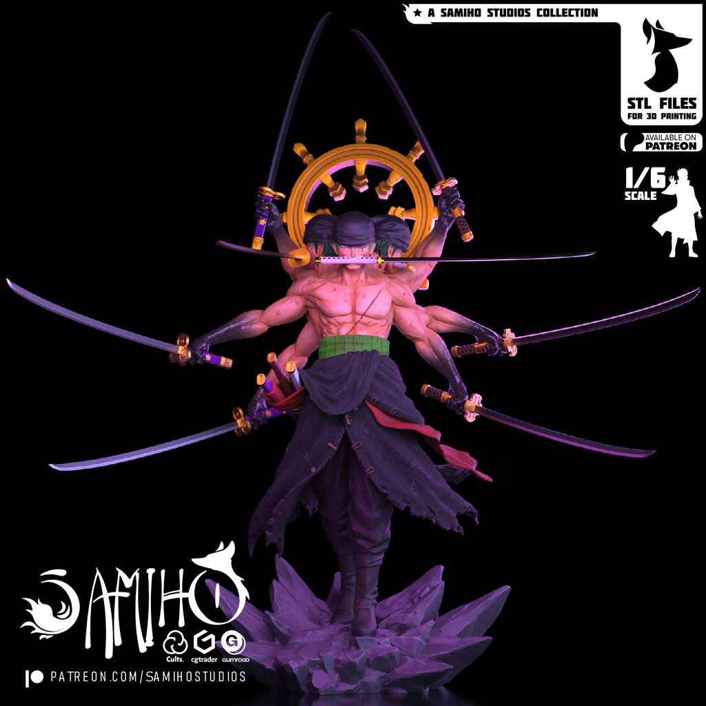 P站图纸印象馆 Samiho 海贼王 罗罗诺亚·索隆 Samiho 海贼王 罗罗诺亚·索隆