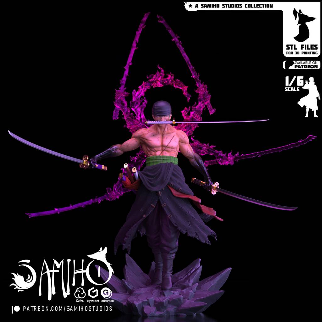 P站图纸印象馆 Samiho 海贼王 罗罗诺亚·索隆 Samiho 海贼王 罗罗诺亚·索隆