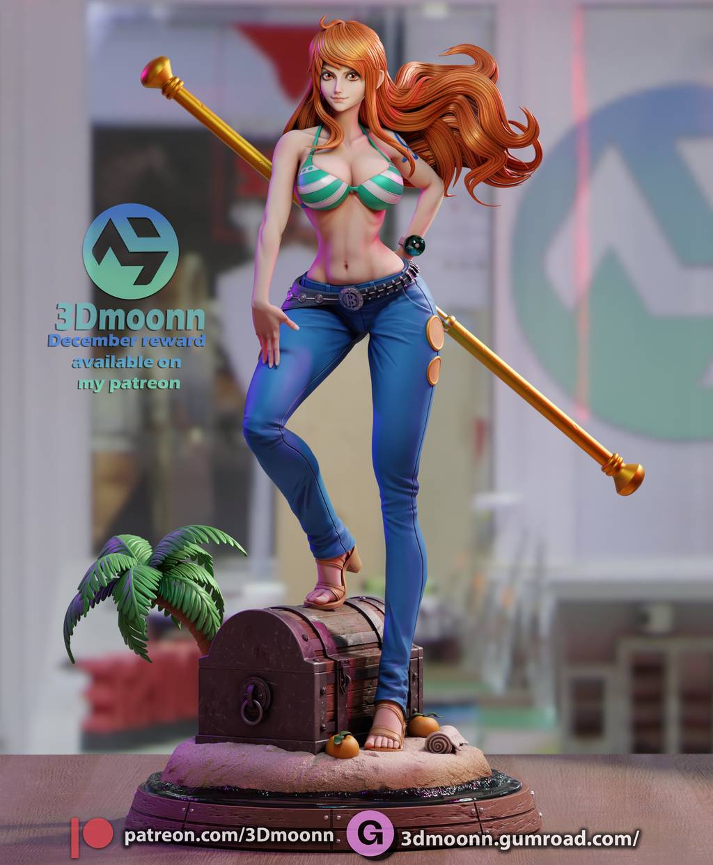 P站图纸印象馆 3Dmoonn 海贼王 娜美 3Dmoonn 海贼王 娜美