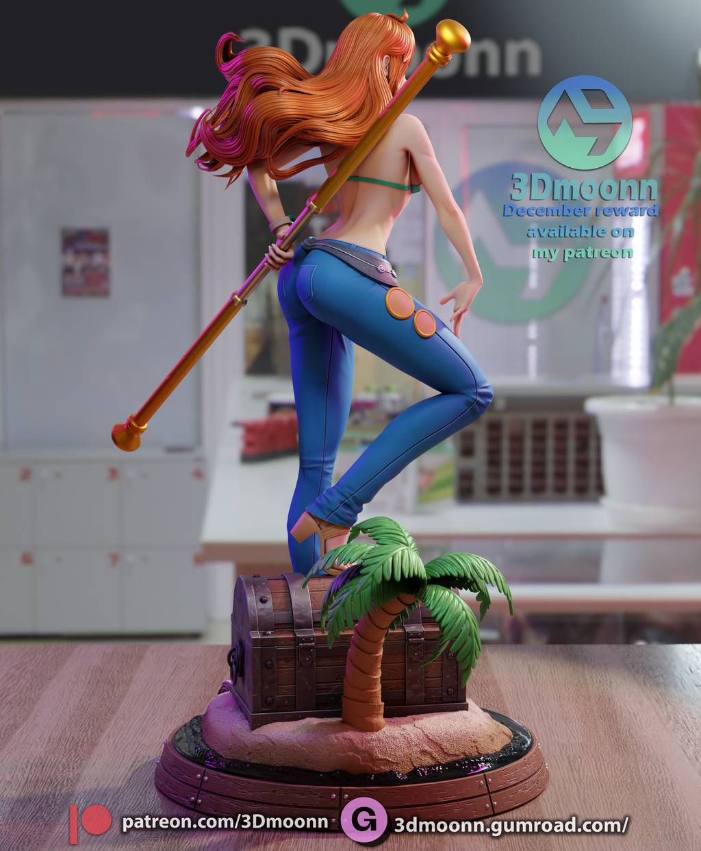 P站图纸印象馆 3Dmoonn 海贼王 娜美 3Dmoonn 海贼王 娜美