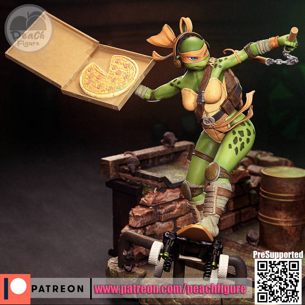 P站图纸印象馆 Peach Figure 忍者神龟 米开朗基罗 Peach Figure 忍者神龟 米开朗基罗