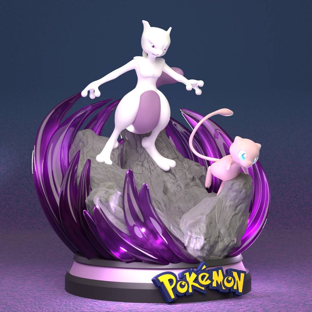 P站图纸印象馆 精灵宝可梦 梦幻和超梦 精灵宝可梦 梦幻和超梦