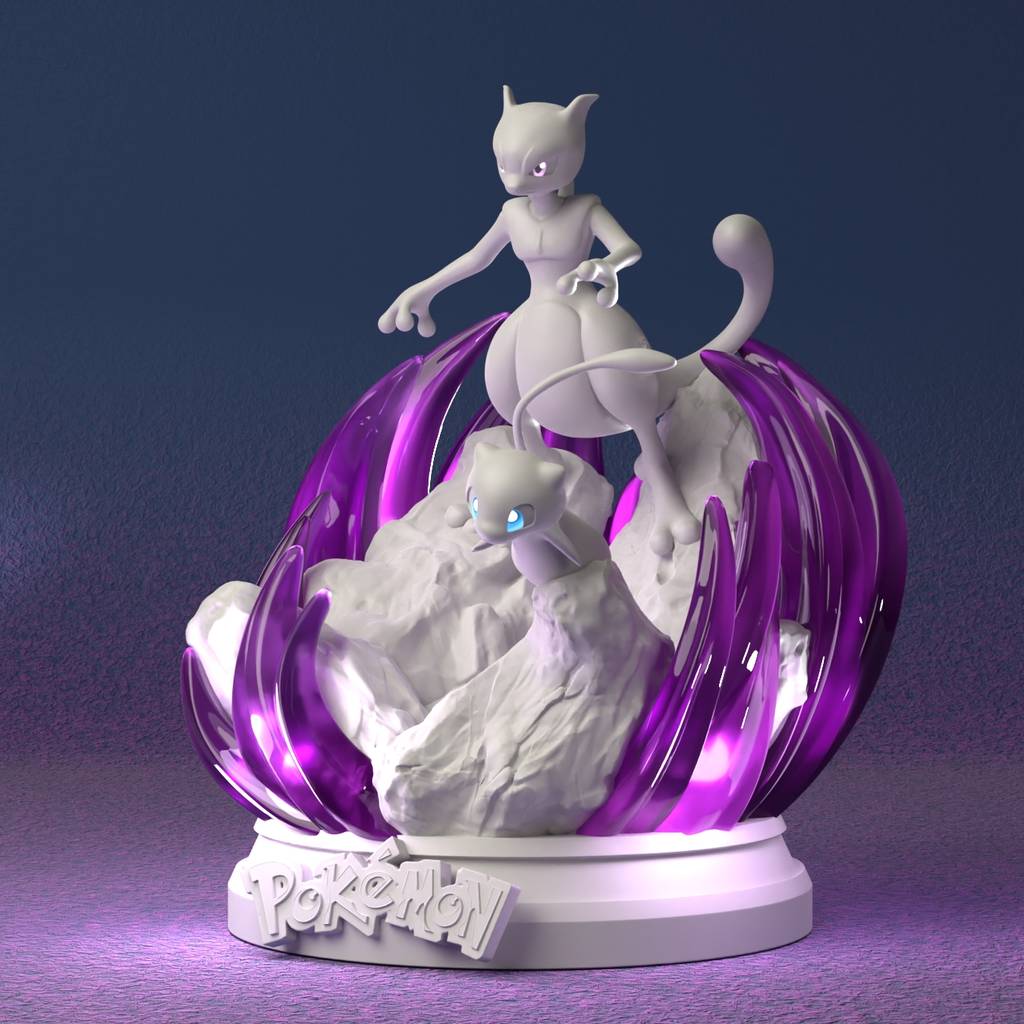 P站图纸印象馆 精灵宝可梦 梦幻和超梦 精灵宝可梦 梦幻和超梦