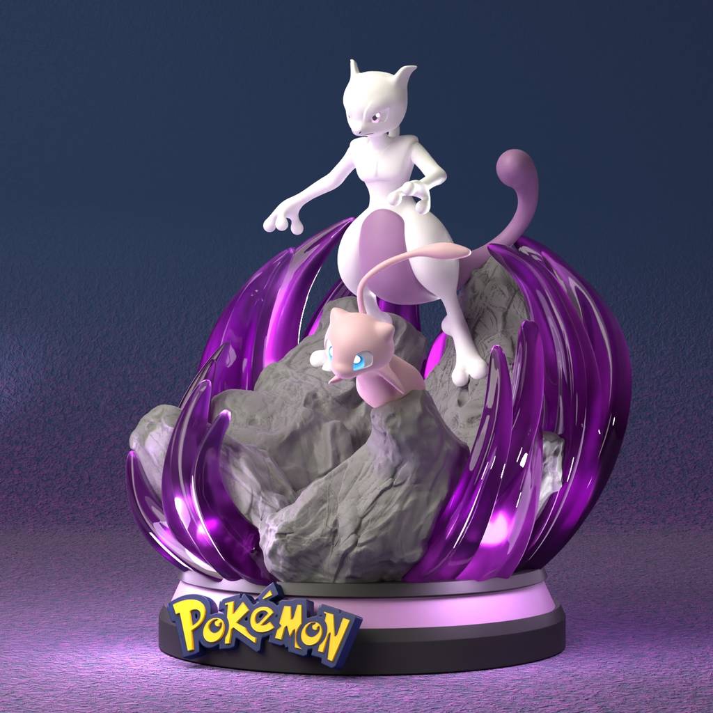 P站图纸印象馆 精灵宝可梦 梦幻和超梦 精灵宝可梦 梦幻和超梦