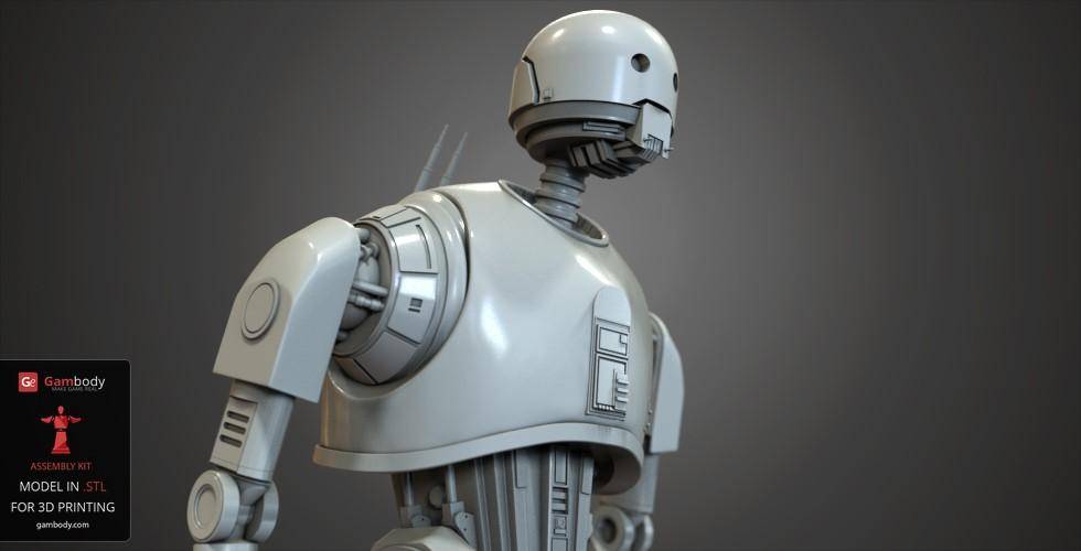 P站图纸印象馆 Gambody 星球大战 K-2SO机器人 Gambody 星球大战 K-2SO机器人