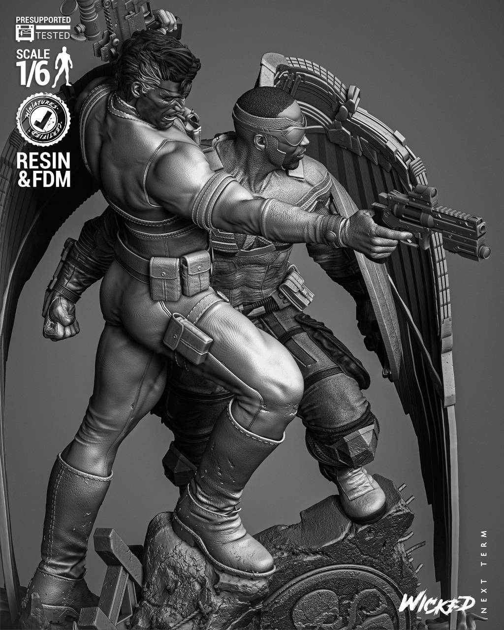 P站图纸印象馆 3DWicked 漫威 尼克·弗瑞和山姆·威尔逊 3DWicked 漫威 尼克·弗瑞和山姆·威尔逊