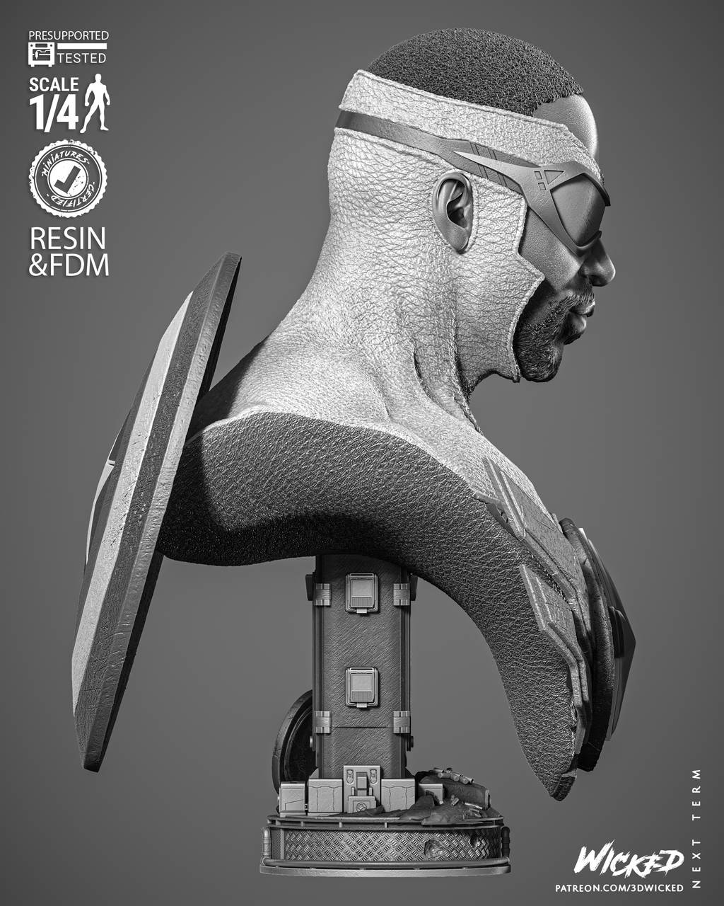 P站图纸印象馆 3DWicked 漫威 猎鹰 山姆·威尔逊 3DWicked 漫威 猎鹰 山姆·威尔逊