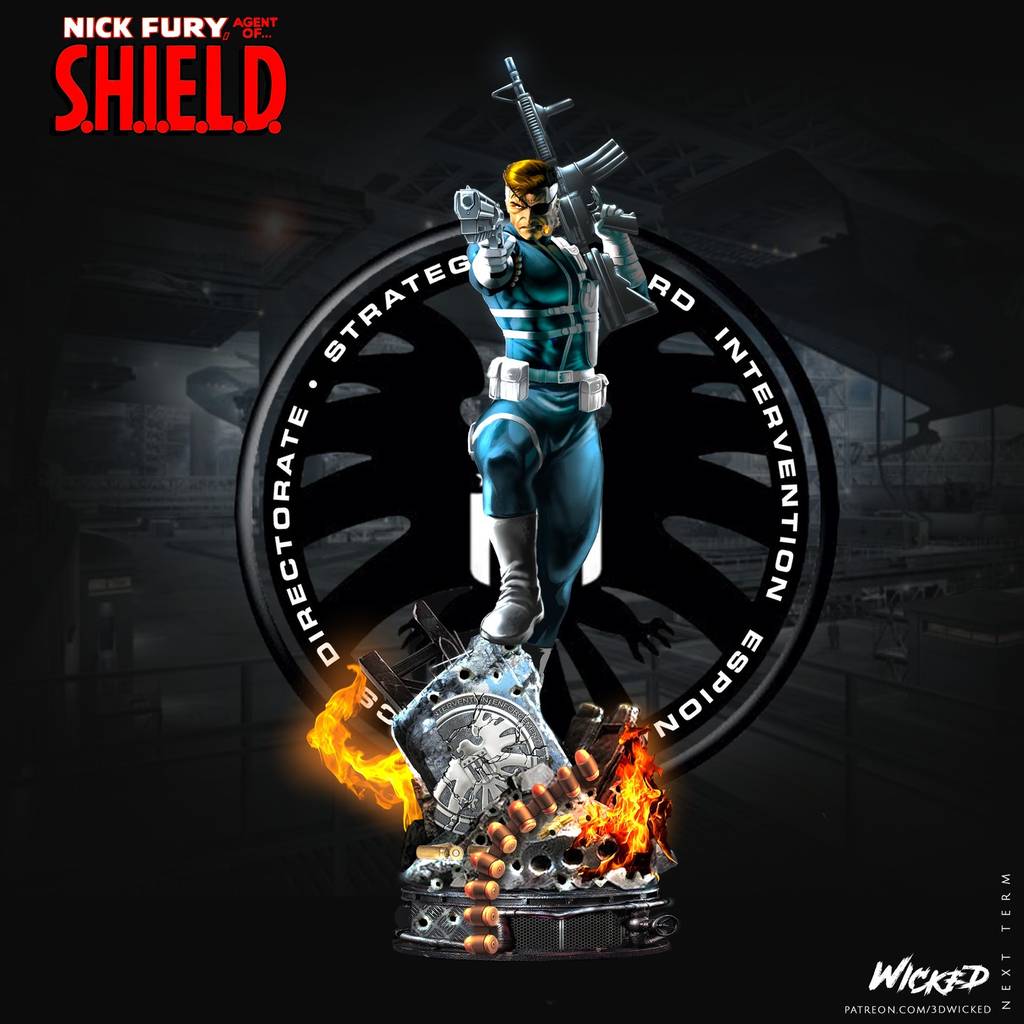 P站图纸印象馆 3DWicked 漫威 尼克·弗瑞 3DWicked 漫威 尼克·弗瑞