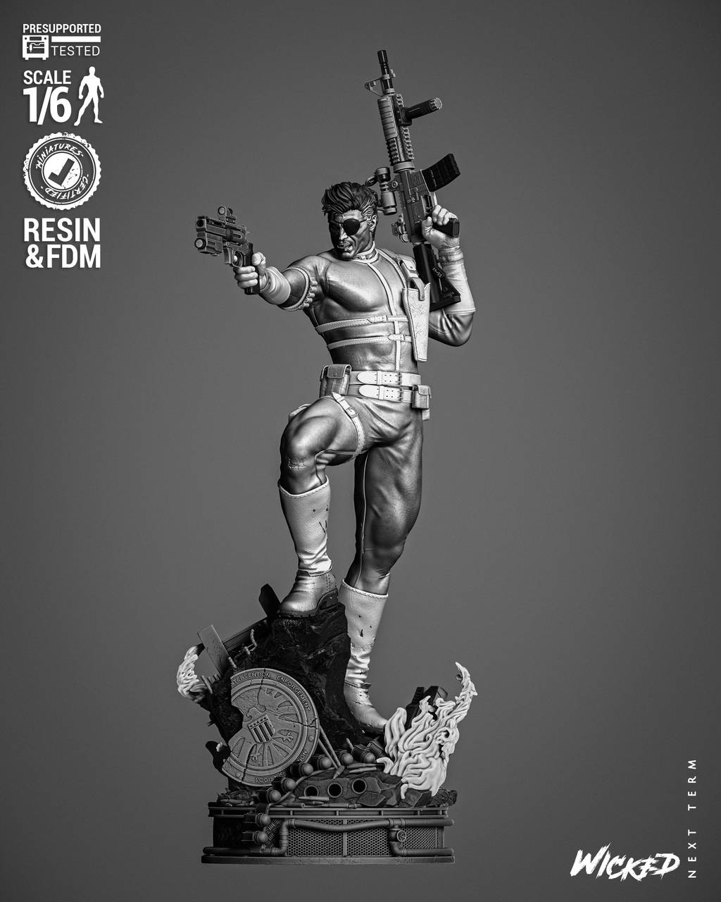 P站图纸印象馆 3DWicked 漫威 尼克·弗瑞 3DWicked 漫威 尼克·弗瑞