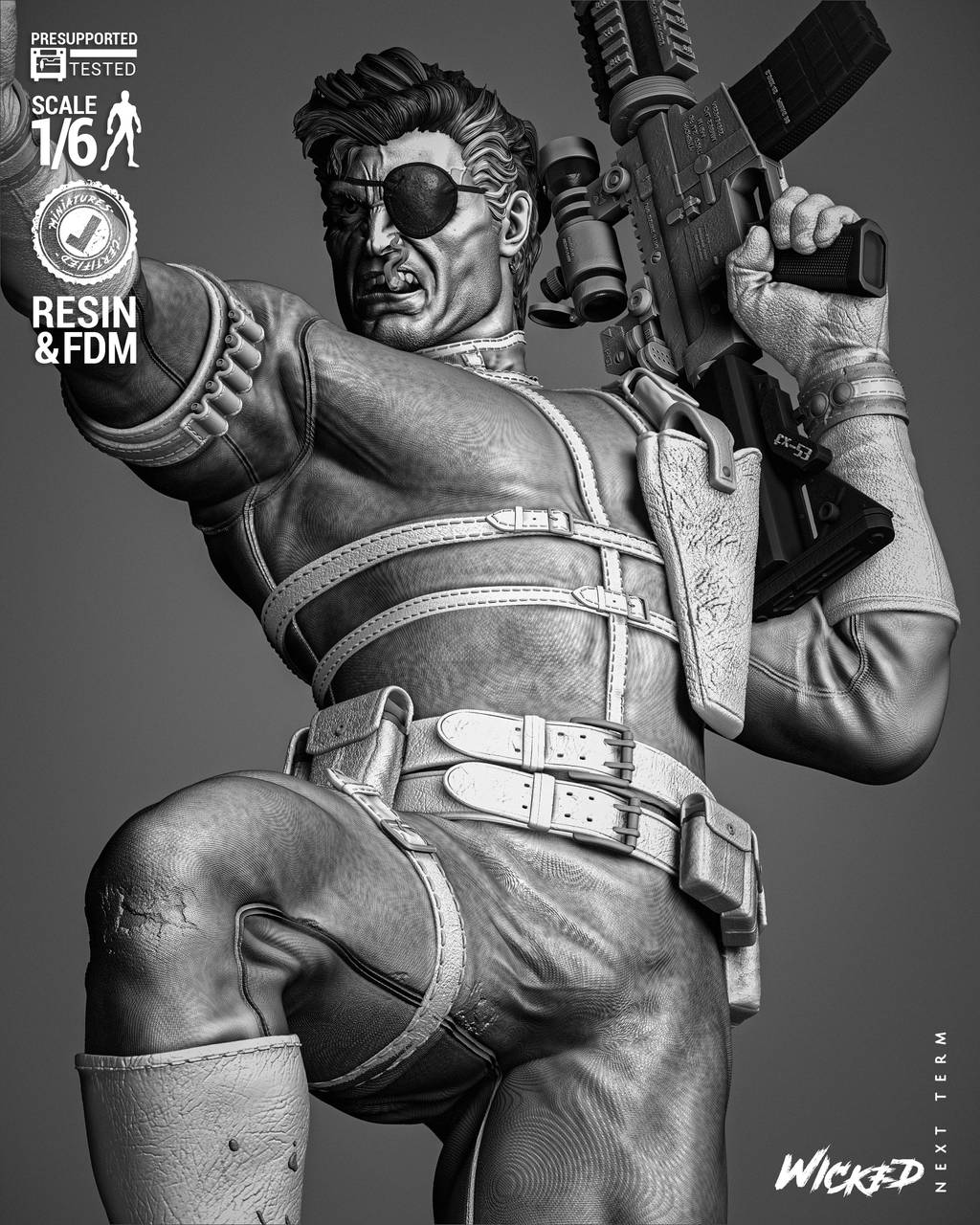 P站图纸印象馆 3DWicked 漫威 尼克·弗瑞 3DWicked 漫威 尼克·弗瑞