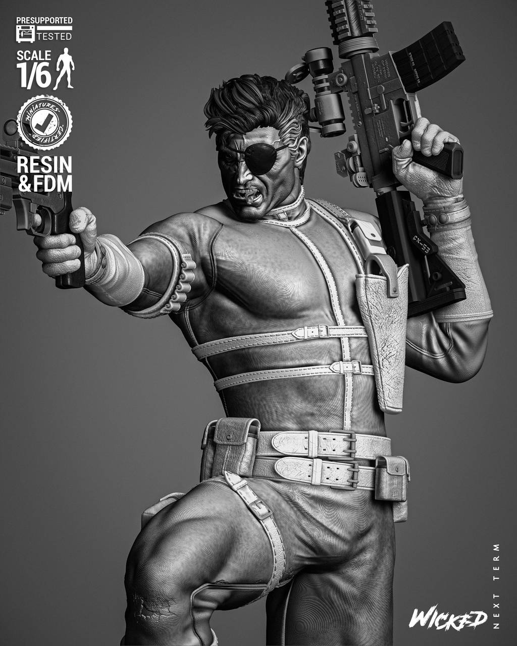 P站图纸印象馆 3DWicked 漫威 尼克·弗瑞 3DWicked 漫威 尼克·弗瑞