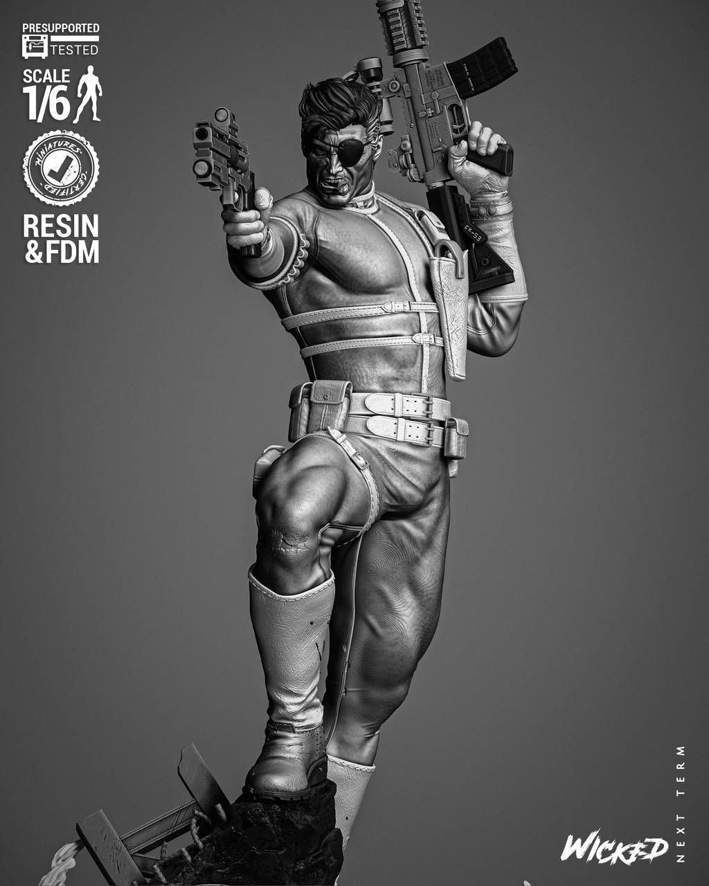 P站图纸印象馆 3DWicked 漫威 尼克·弗瑞 3DWicked 漫威 尼克·弗瑞