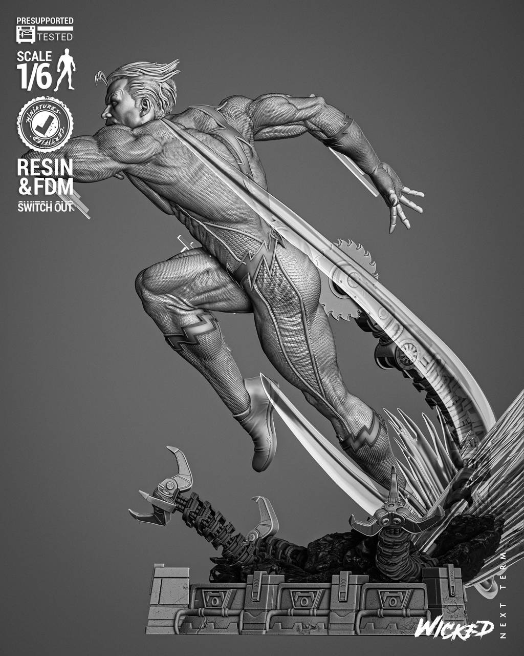 P站图纸印象馆 3DWicked 漫威 快银 3DWicked 漫威 快银