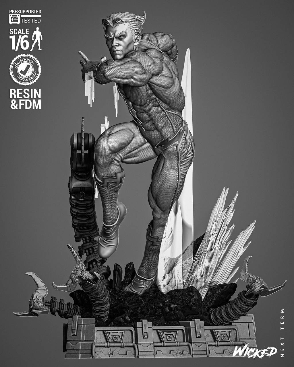 P站图纸印象馆 3DWicked 漫威 快银 3DWicked 漫威 快银