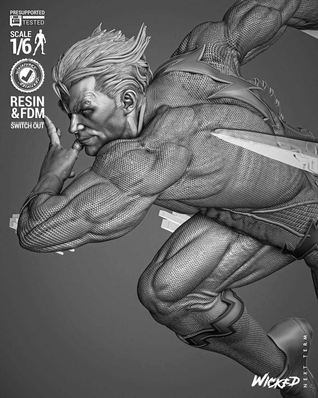 P站图纸印象馆 3DWicked 漫威 快银 3DWicked 漫威 快银