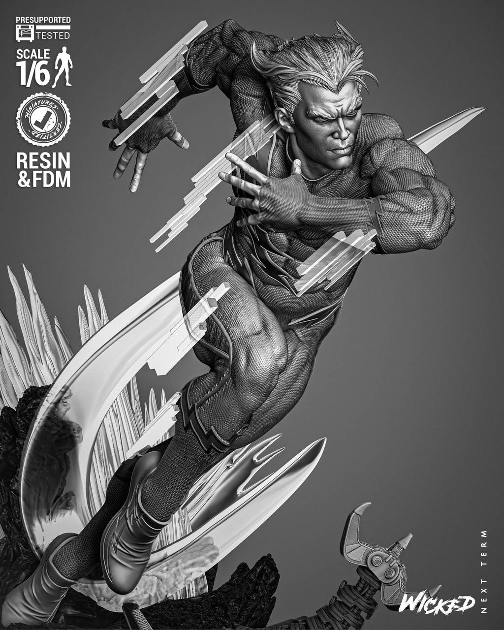 P站图纸印象馆 3DWicked 漫威 快银 3DWicked 漫威 快银