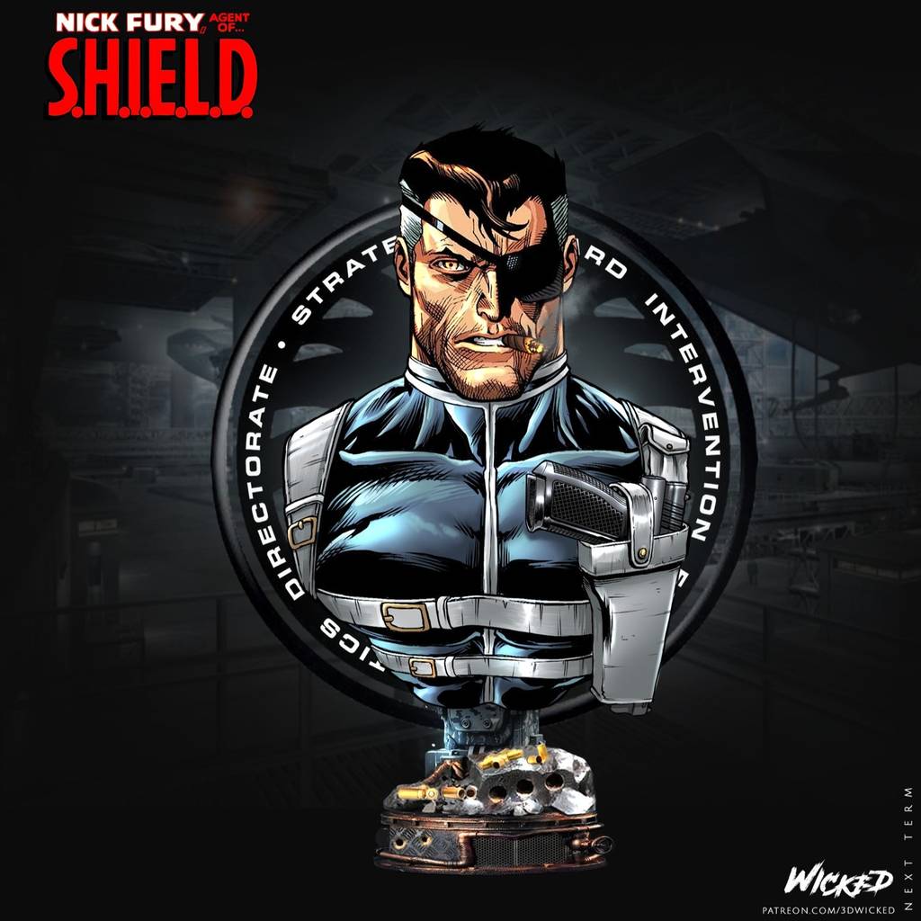 P站图纸印象馆 3DWicked 漫威 尼克·弗瑞 3DWicked 漫威 尼克·弗瑞