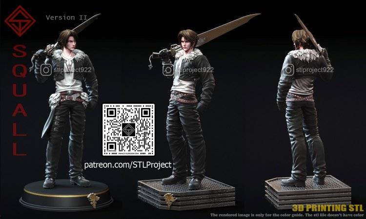 P站图纸印象馆 STL Project 最终幻想 斯考尔·里昂哈特 STL Project 最终幻想 斯考尔·里昂哈特