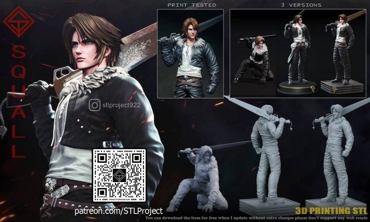 P站图纸印象馆 STL Project 最终幻想 斯考尔·里昂哈特 STL Project 最终幻想 斯考尔·里昂哈特