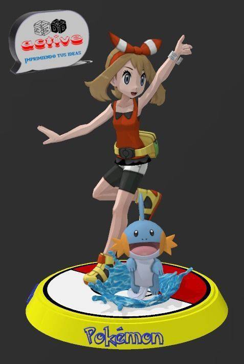 P站图纸印象馆 精灵宝可梦 小遥和水跃鱼 精灵宝可梦 小遥和水跃鱼