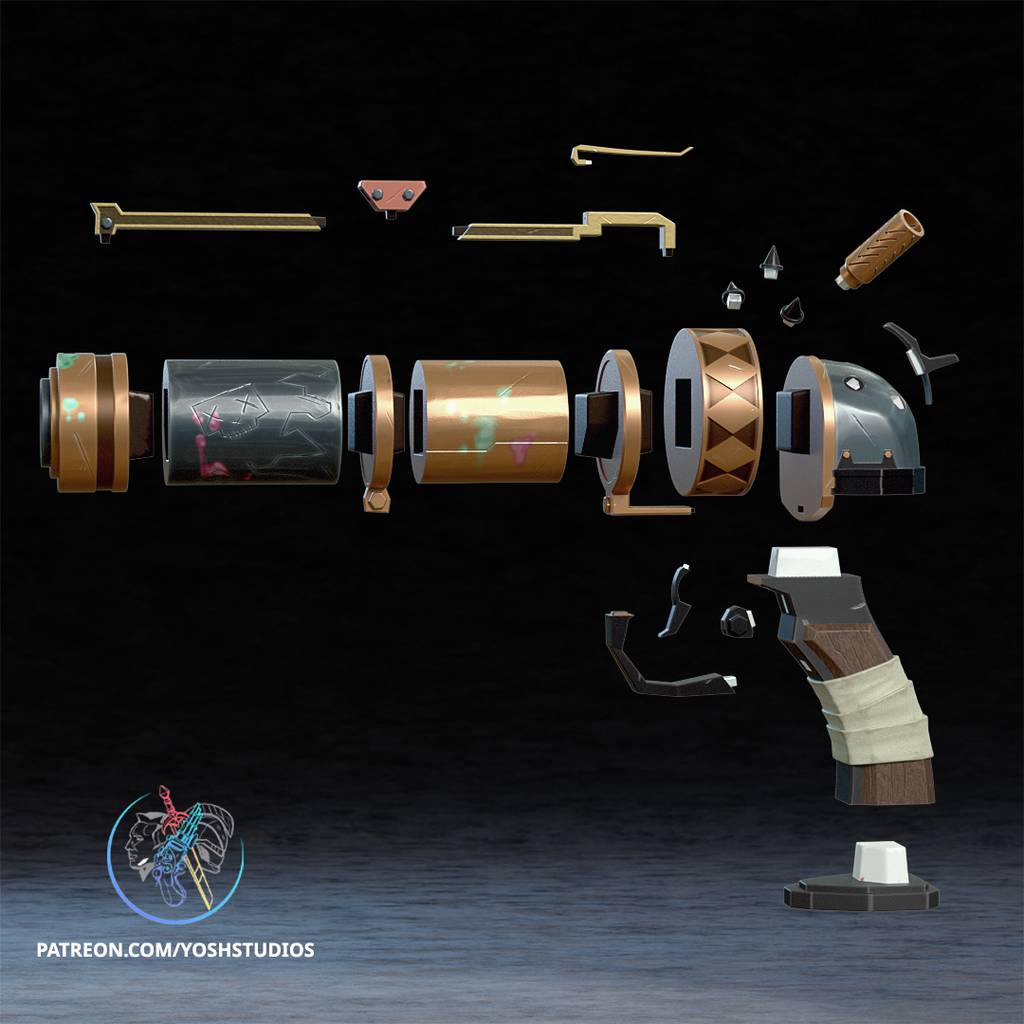 P站图纸印象馆 Yosh 英雄联盟 金克丝的乌兹手枪 Yosh 英雄联盟 金克丝的乌兹手枪