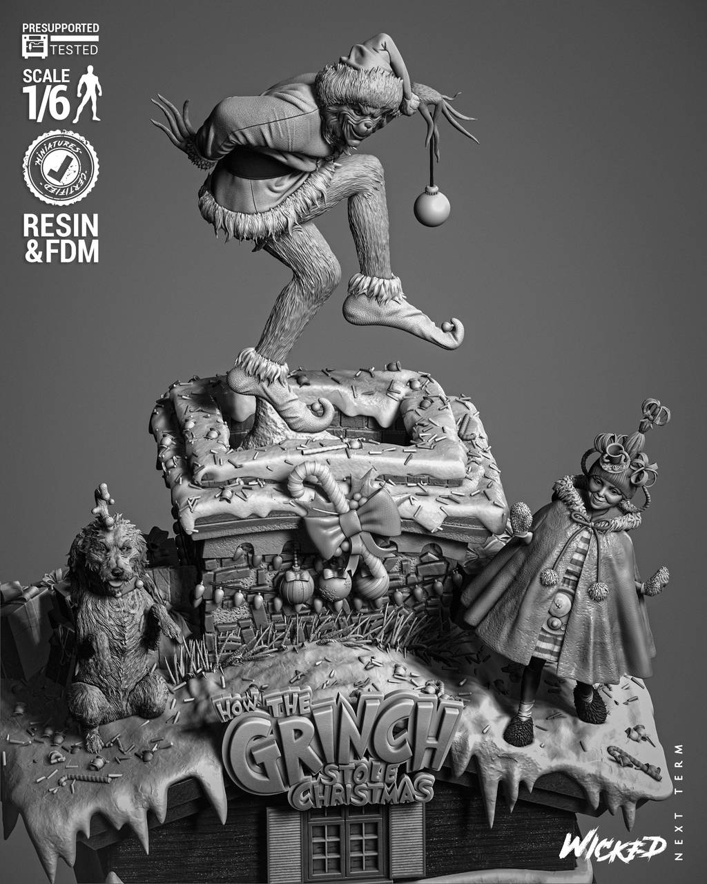 P站图纸印象馆 3DWicked 绿毛怪格林奇、麦克斯和辛迪 3DWicked 绿毛怪格林奇、麦克斯和辛迪