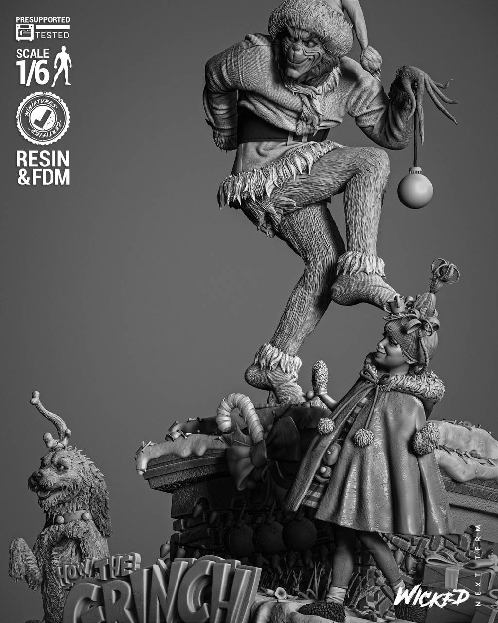 P站图纸印象馆 3DWicked 绿毛怪格林奇、麦克斯和辛迪 3DWicked 绿毛怪格林奇、麦克斯和辛迪