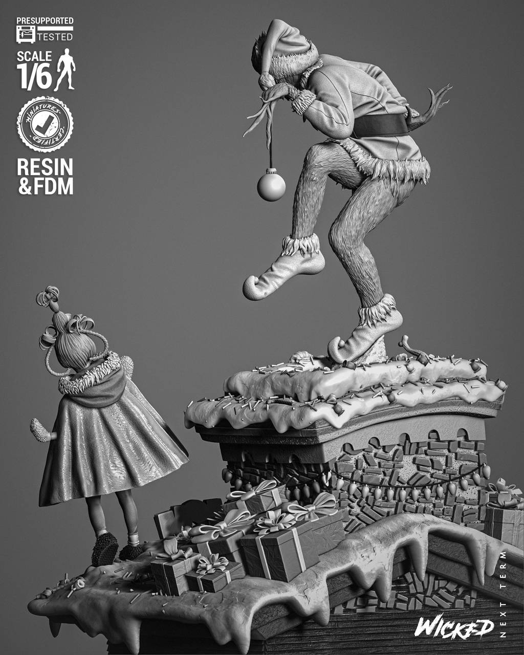 P站图纸印象馆 3DWicked 绿毛怪格林奇、麦克斯和辛迪 3DWicked 绿毛怪格林奇、麦克斯和辛迪