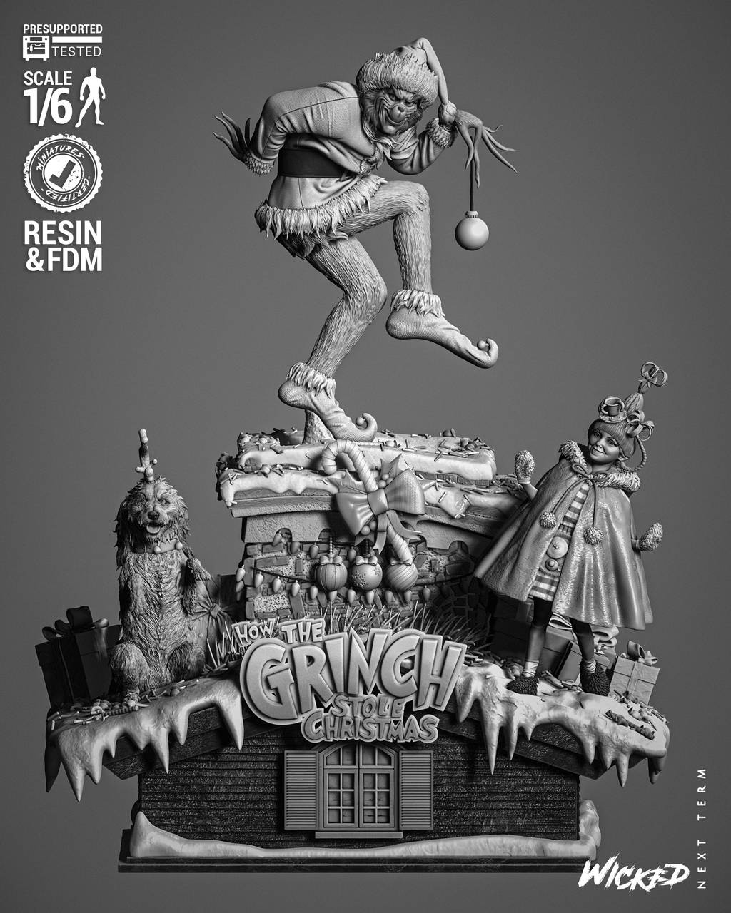 P站图纸印象馆 3DWicked 绿毛怪格林奇、麦克斯和辛迪 3DWicked 绿毛怪格林奇、麦克斯和辛迪