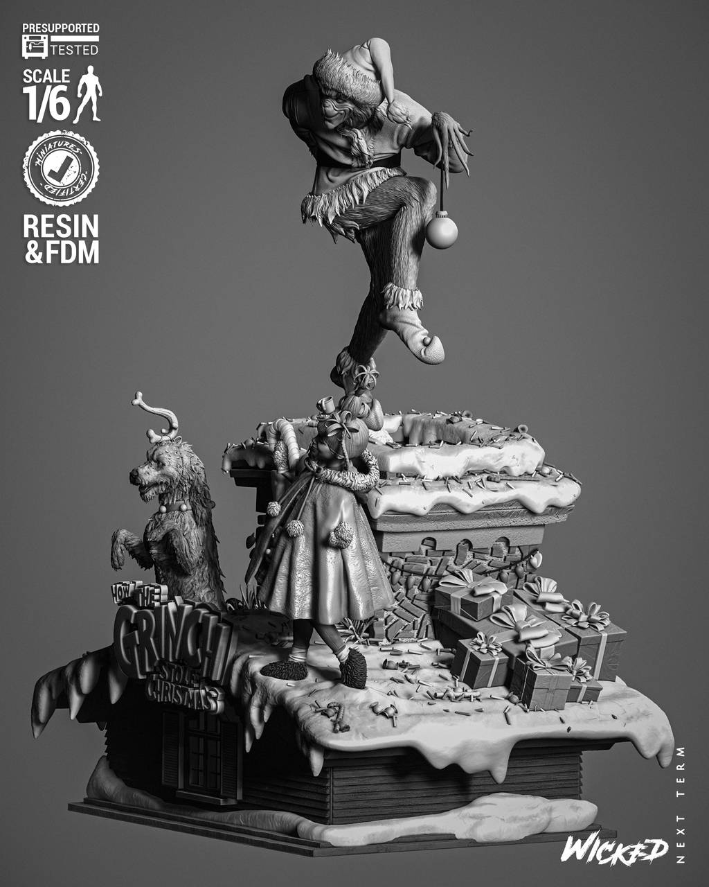 P站图纸印象馆 3DWicked 绿毛怪格林奇、麦克斯和辛迪 3DWicked 绿毛怪格林奇、麦克斯和辛迪