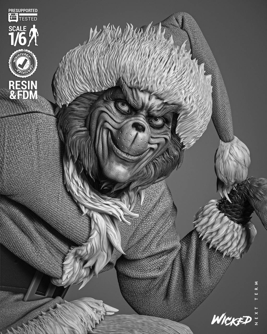 P站图纸印象馆 3DWicked 绿毛怪格林奇 3DWicked 绿毛怪格林奇