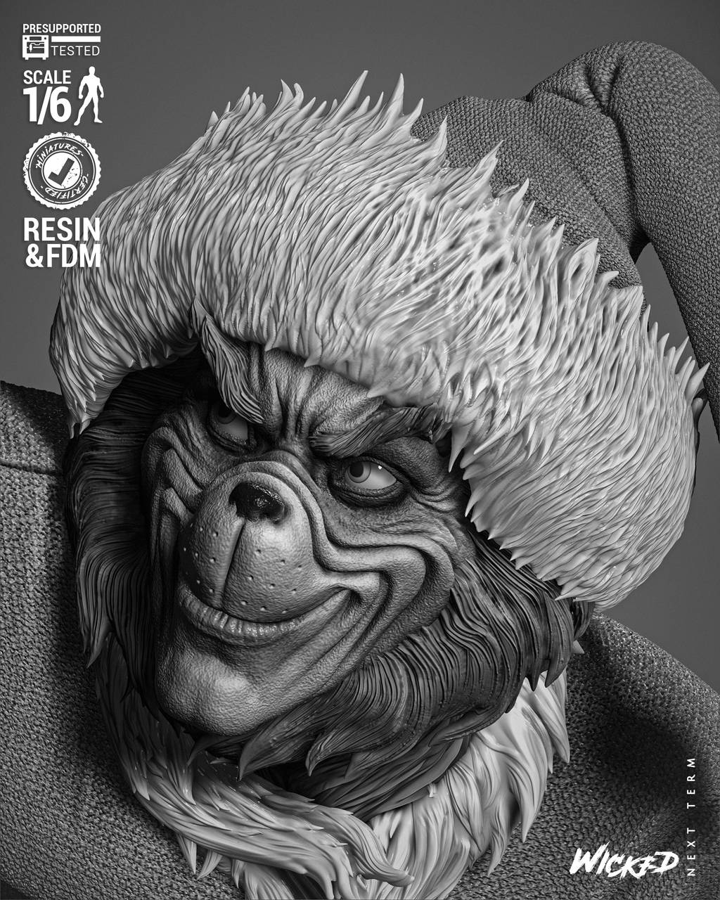 P站图纸印象馆 3DWicked 绿毛怪格林奇 3DWicked 绿毛怪格林奇