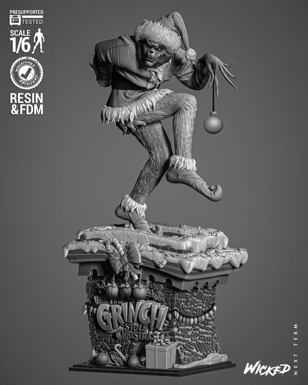 P站图纸印象馆 3DWicked 绿毛怪格林奇 3DWicked 绿毛怪格林奇