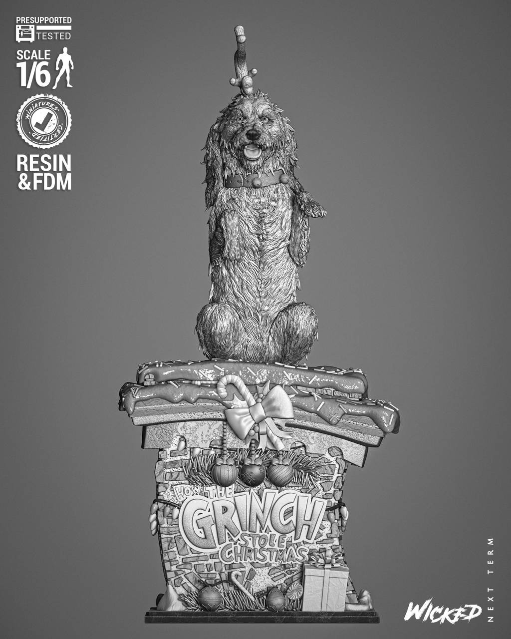 P站图纸印象馆 3DWicked 绿毛怪格林奇 麦克斯 3DWicked 绿毛怪格林奇 麦克斯