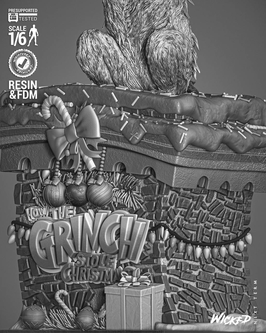 P站图纸印象馆 3DWicked 绿毛怪格林奇 麦克斯 3DWicked 绿毛怪格林奇 麦克斯