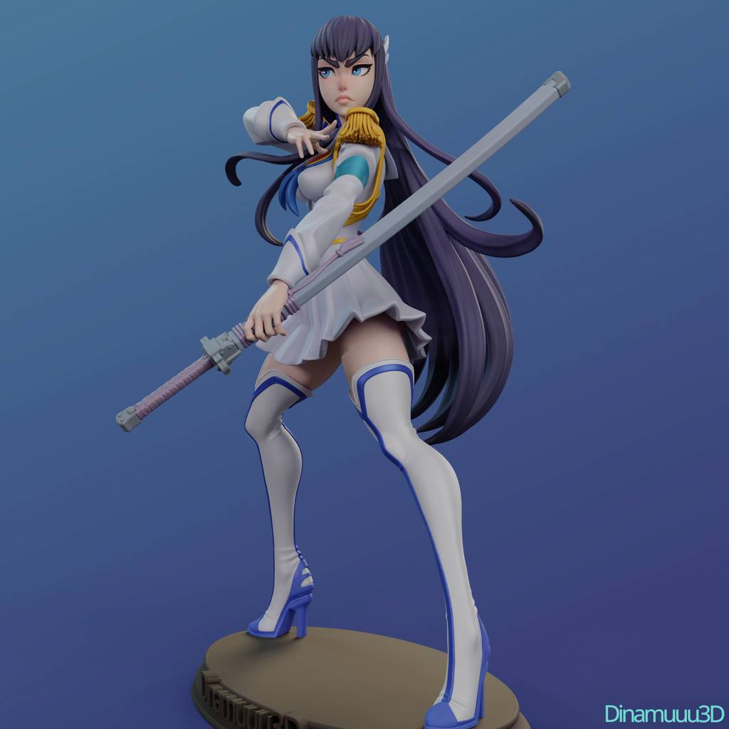 P站图纸印象馆 Dinamuuu 3D 斩服少女 鬼龙院皐月 Dinamuuu 3D 斩服少女 鬼龙院皐月