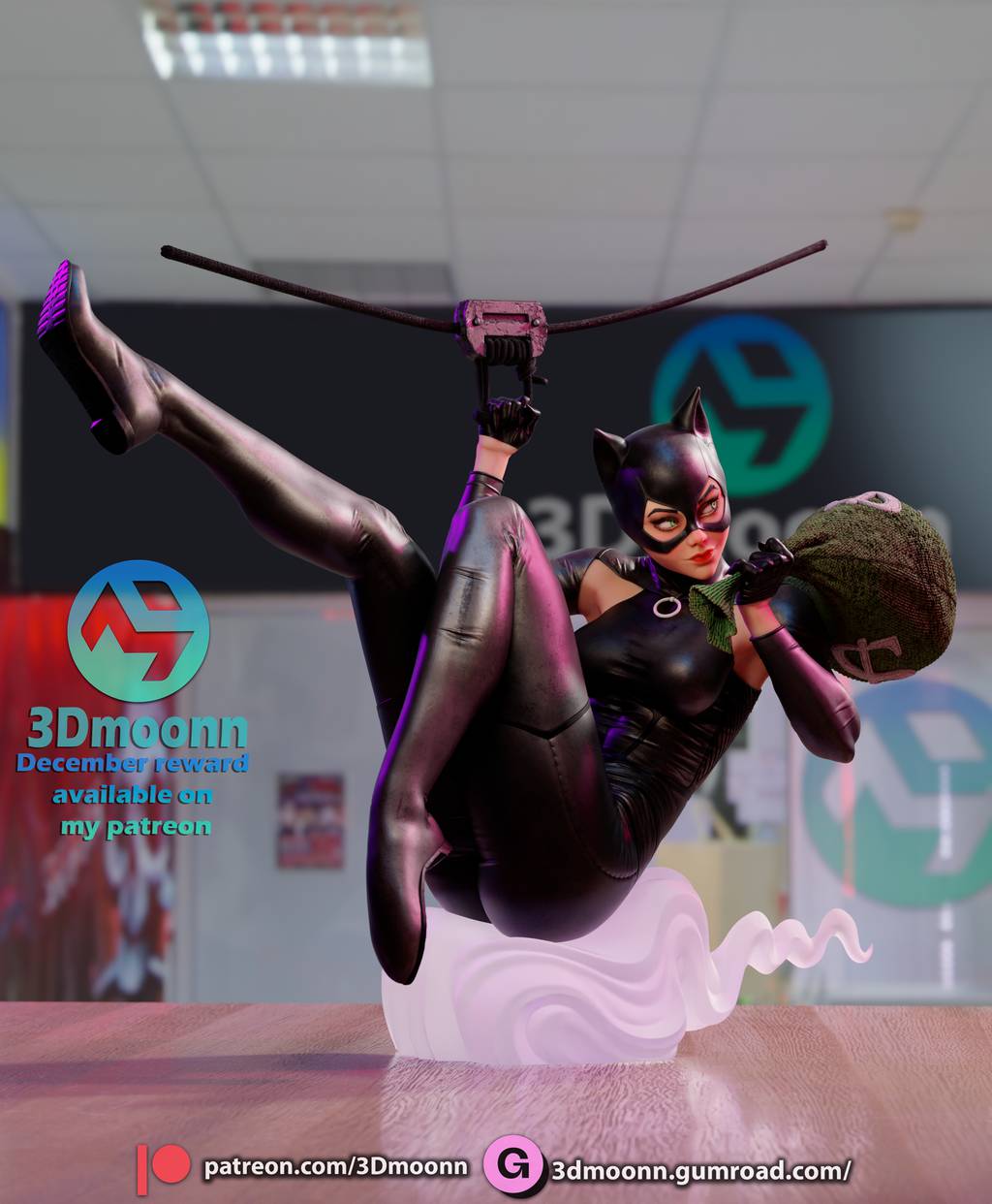 P站图纸印象馆 3Dmoonn DC漫画 猫女 3Dmoonn DC漫画 猫女