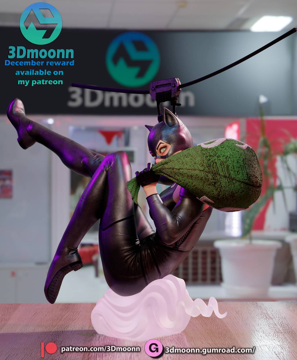 P站图纸印象馆 3Dmoonn DC漫画 猫女 3Dmoonn DC漫画 猫女