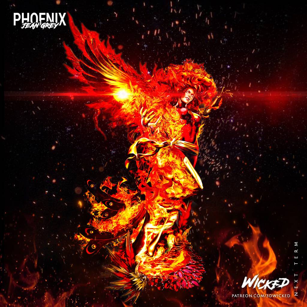 P站图纸印象馆 3DWicked 漫威 凤凰女 3DWicked 漫威 凤凰女