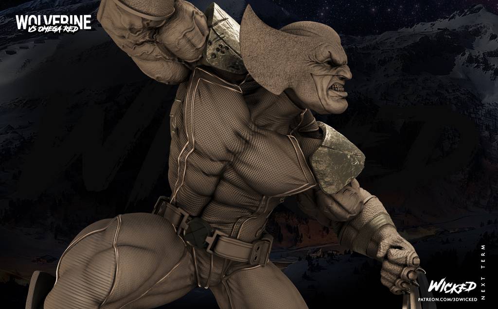 P站图纸印象馆 3DWicked 漫威 金钢狼对战红色欧米伽 3DWicked 漫威 金钢狼对战红色欧米伽