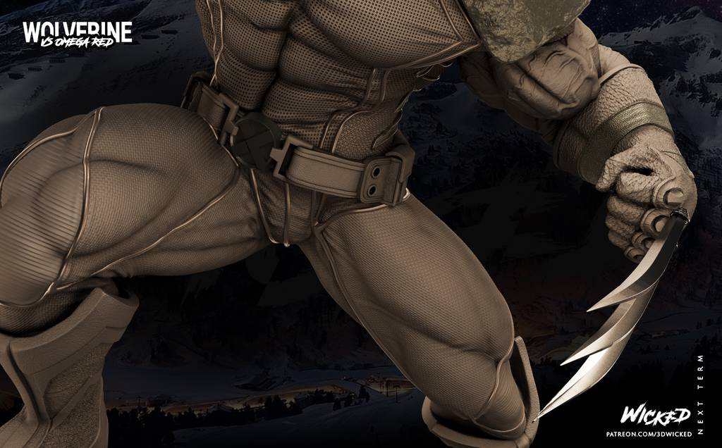P站图纸印象馆 3DWicked 漫威 金钢狼对战红色欧米伽 3DWicked 漫威 金钢狼对战红色欧米伽