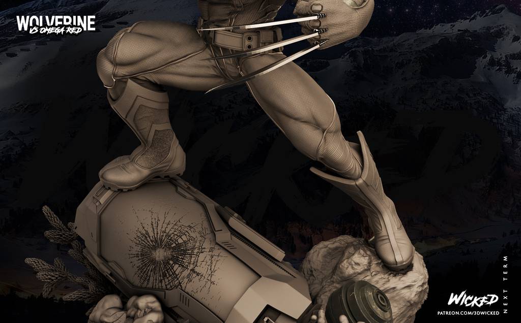 P站图纸印象馆 3DWicked 漫威 金钢狼对战红色欧米伽 3DWicked 漫威 金钢狼对战红色欧米伽