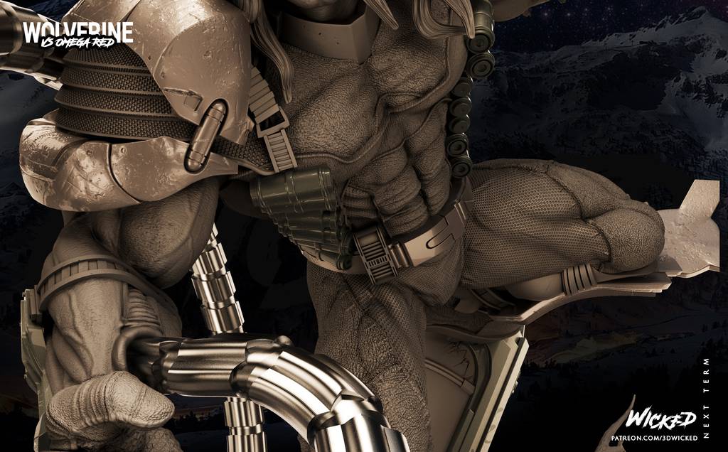 P站图纸印象馆 3DWicked 漫威 金钢狼对战红色欧米伽 3DWicked 漫威 金钢狼对战红色欧米伽