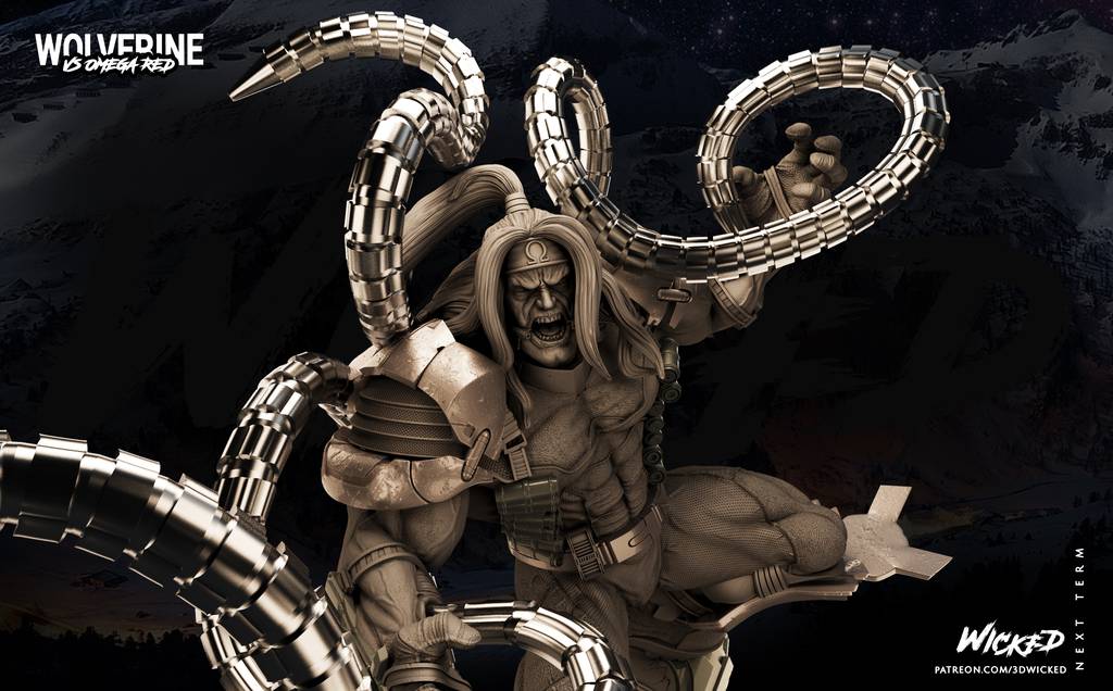 P站图纸印象馆 3DWicked 漫威 金钢狼对战红色欧米伽 3DWicked 漫威 金钢狼对战红色欧米伽